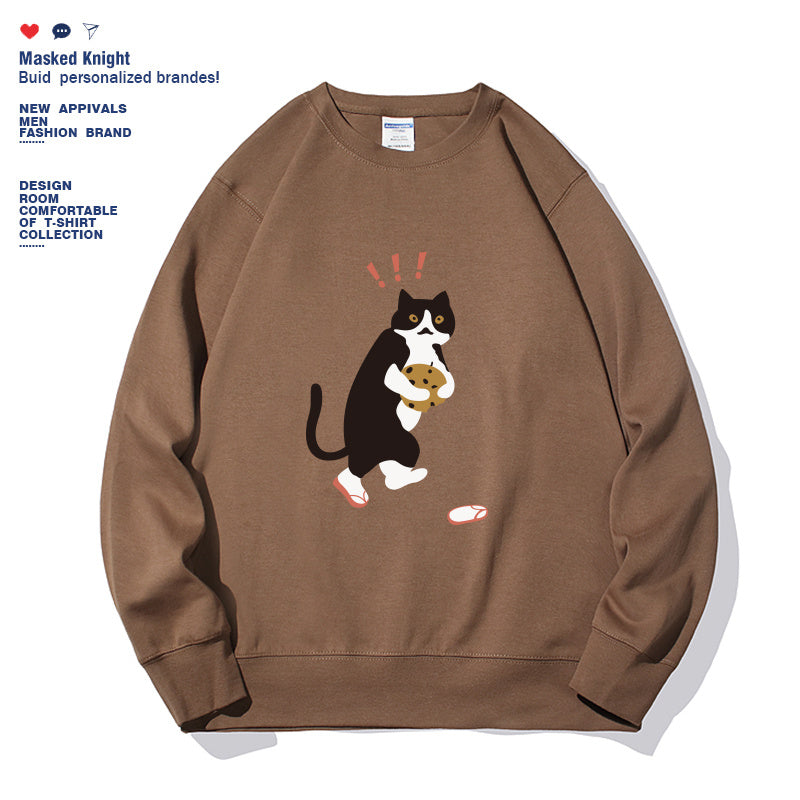 Sudadera de manga larga con estampado de color liso de moda para mujer