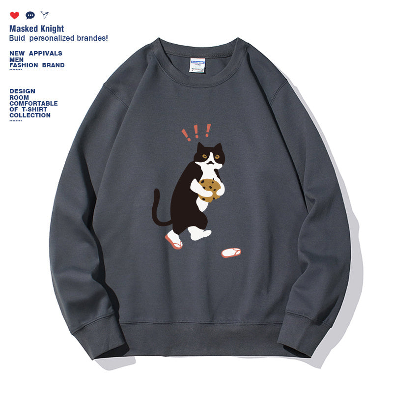 Sudadera de manga larga con estampado de color liso de moda para mujer