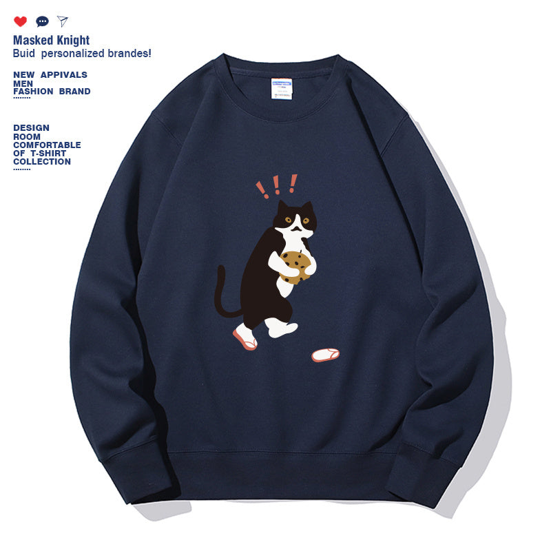 Sudadera de manga larga con estampado de color liso de moda para mujer