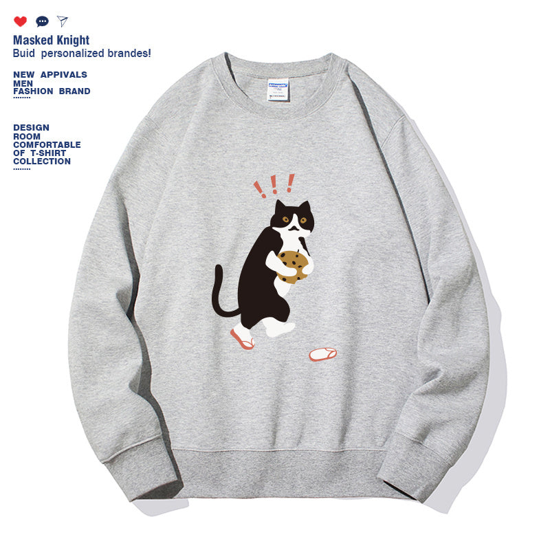 Sudadera de manga larga con estampado de color liso de moda para mujer