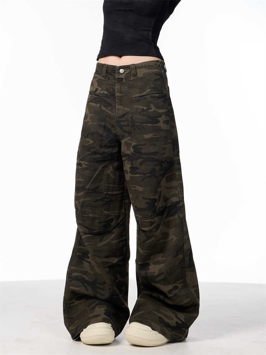 Camouflage Jeans High Waist Exercise Casual Pants