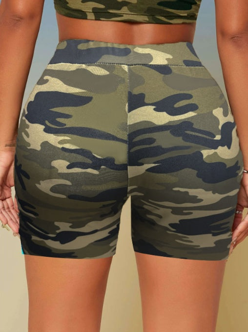 Camouflage Perforated Fit Shorts