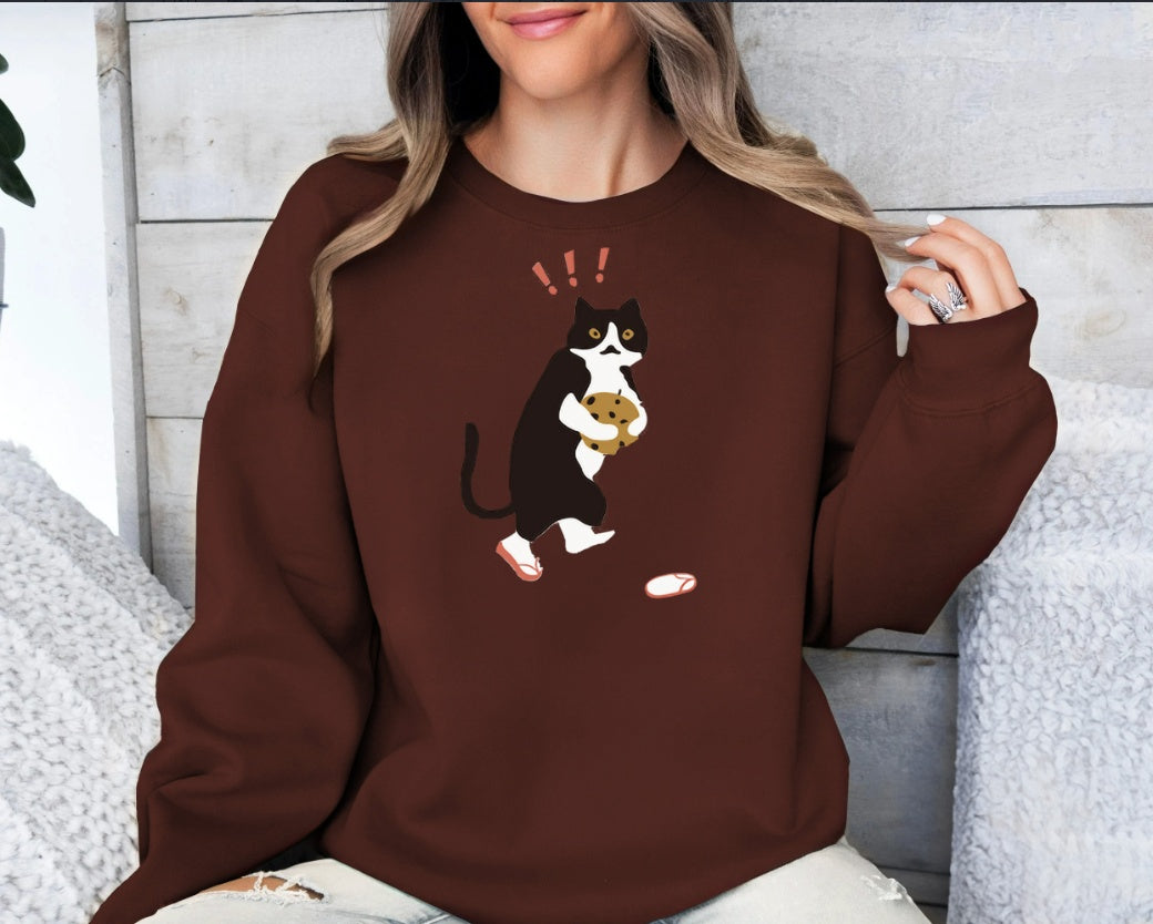 Sudadera de manga larga con estampado de color liso de moda para mujer
