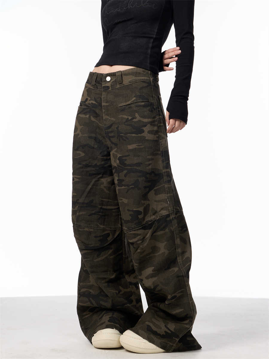 Camouflage Jeans High Waist Exercise Casual Pants