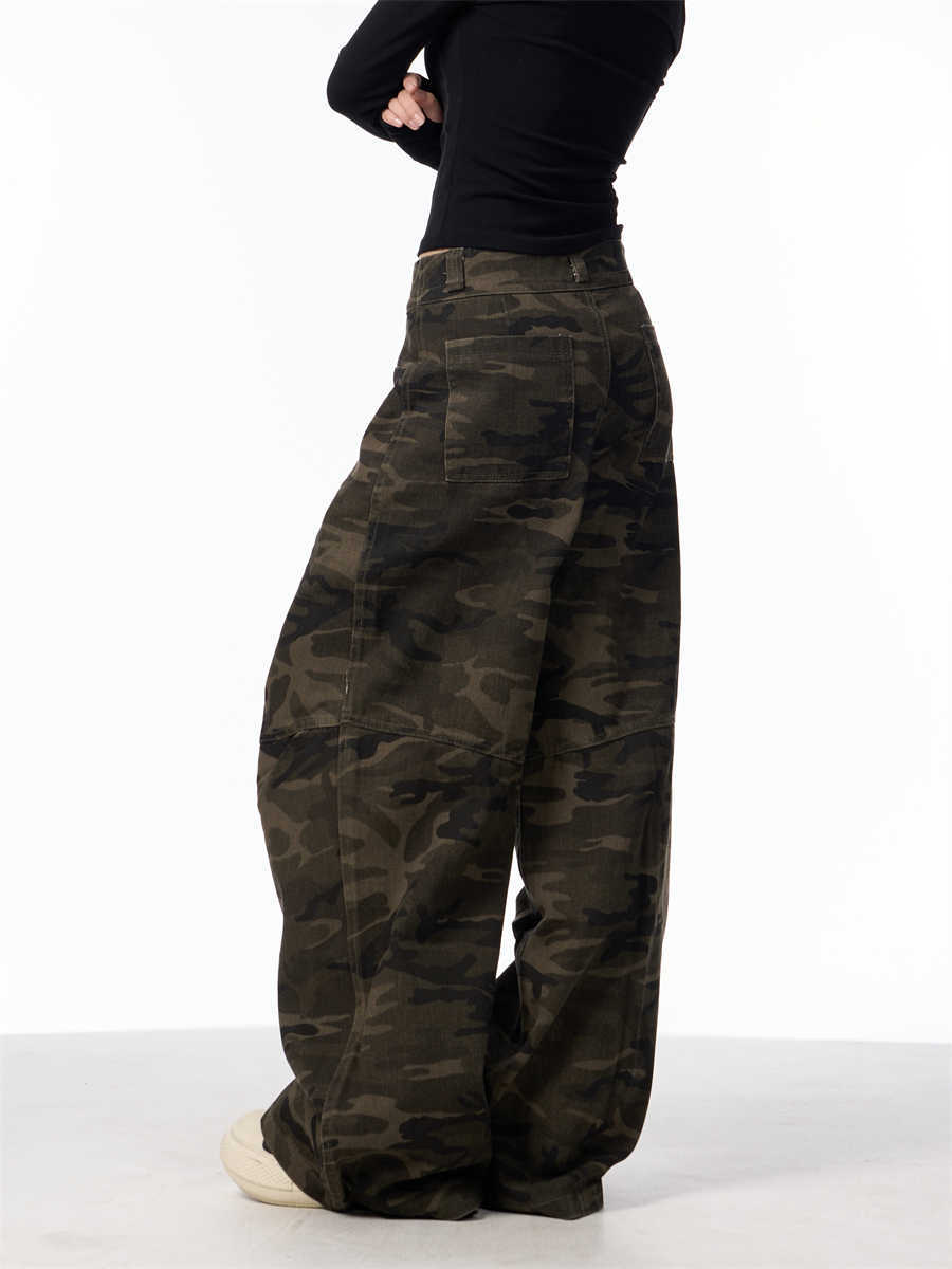 Camouflage Jeans High Waist Exercise Casual Pants