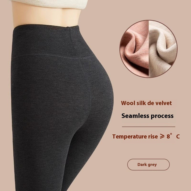 Leggings quentes de inverno Calças de cashmere Fit